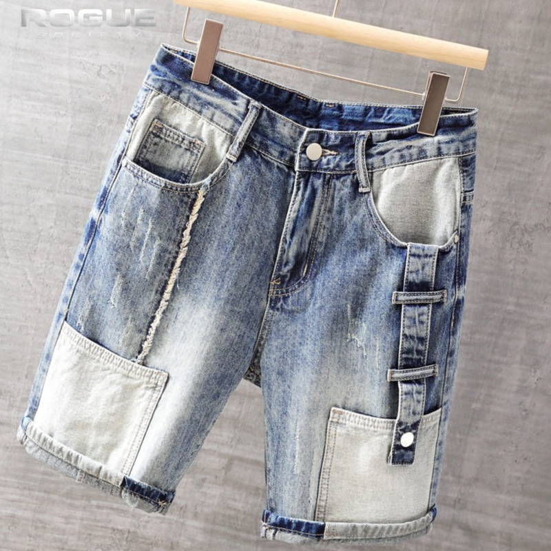 Street Fashion Hip Hop - Koreaanse mode jorts hiphop street denim