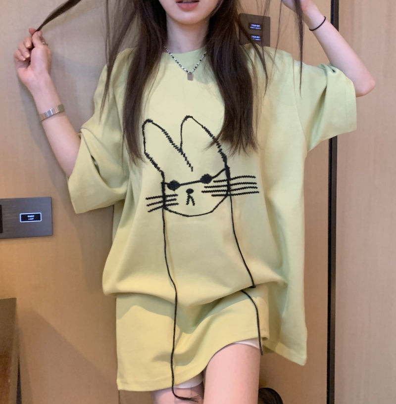 Longline Tee Oversized - 2023 Zomermode Minimalistische Gereduceerde Leeftijd Ronde