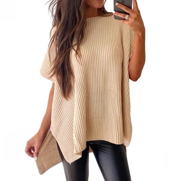 Longline Tee Oversized - Korte mouw T-shirt dames voor vrouwen