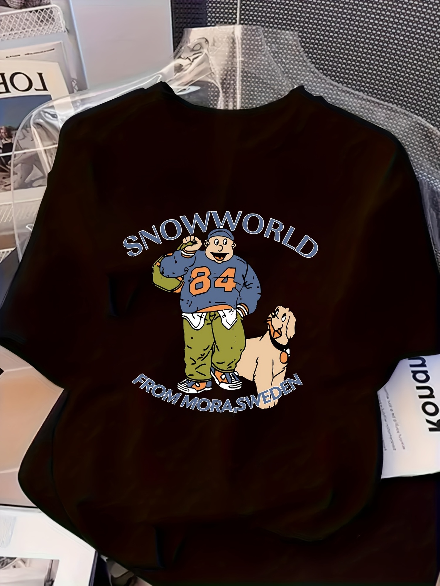 Longline Tee Oversized - Y2K Cartoonfiguur & Hondenprint Oversized T-Shirt