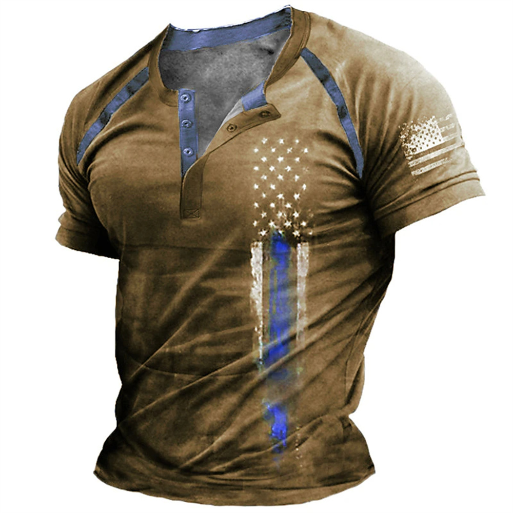Street Fashion Vintage - Grappige 3D Amerikaanse vlag print heren