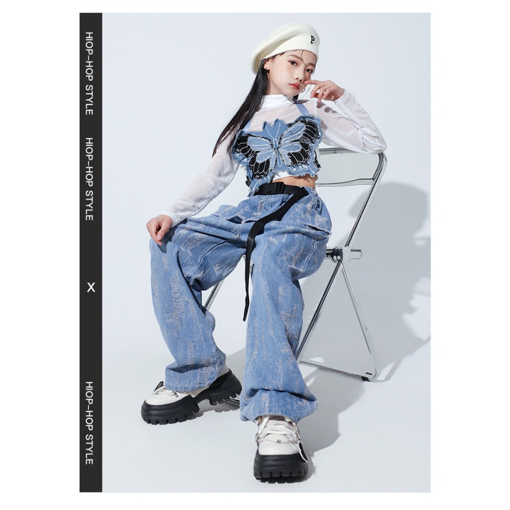Street Fashion Hip Hop - Jazz Hip Hop Dansset Mesh vlindervest