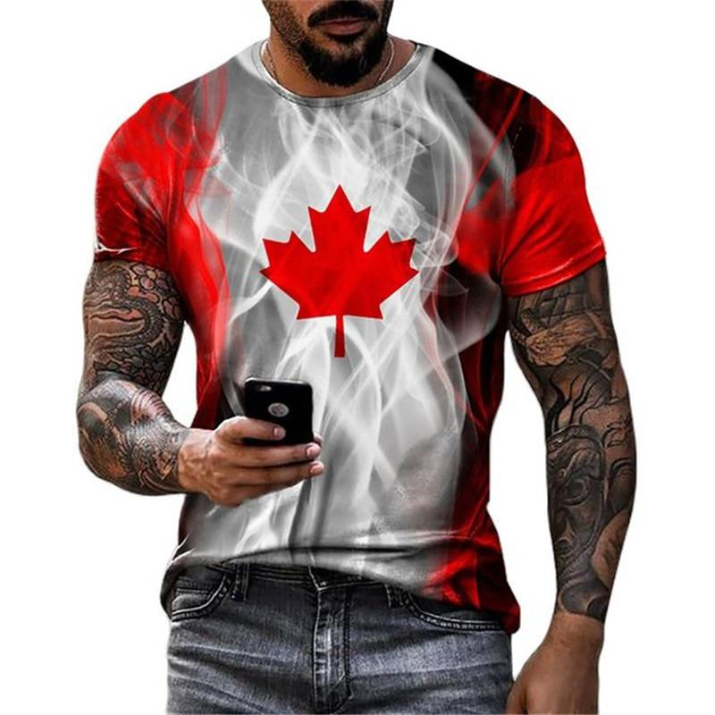 Retro Canada Vlag T-shirt 3D G - Street Fashion Canada recensie en prijs