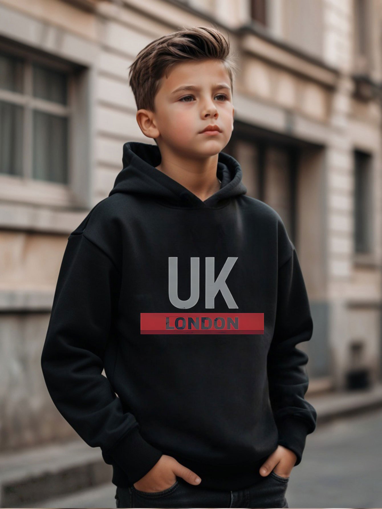 UK London Bedrukte Hoodie Jong - Street Fashion Uk recensie en prijs