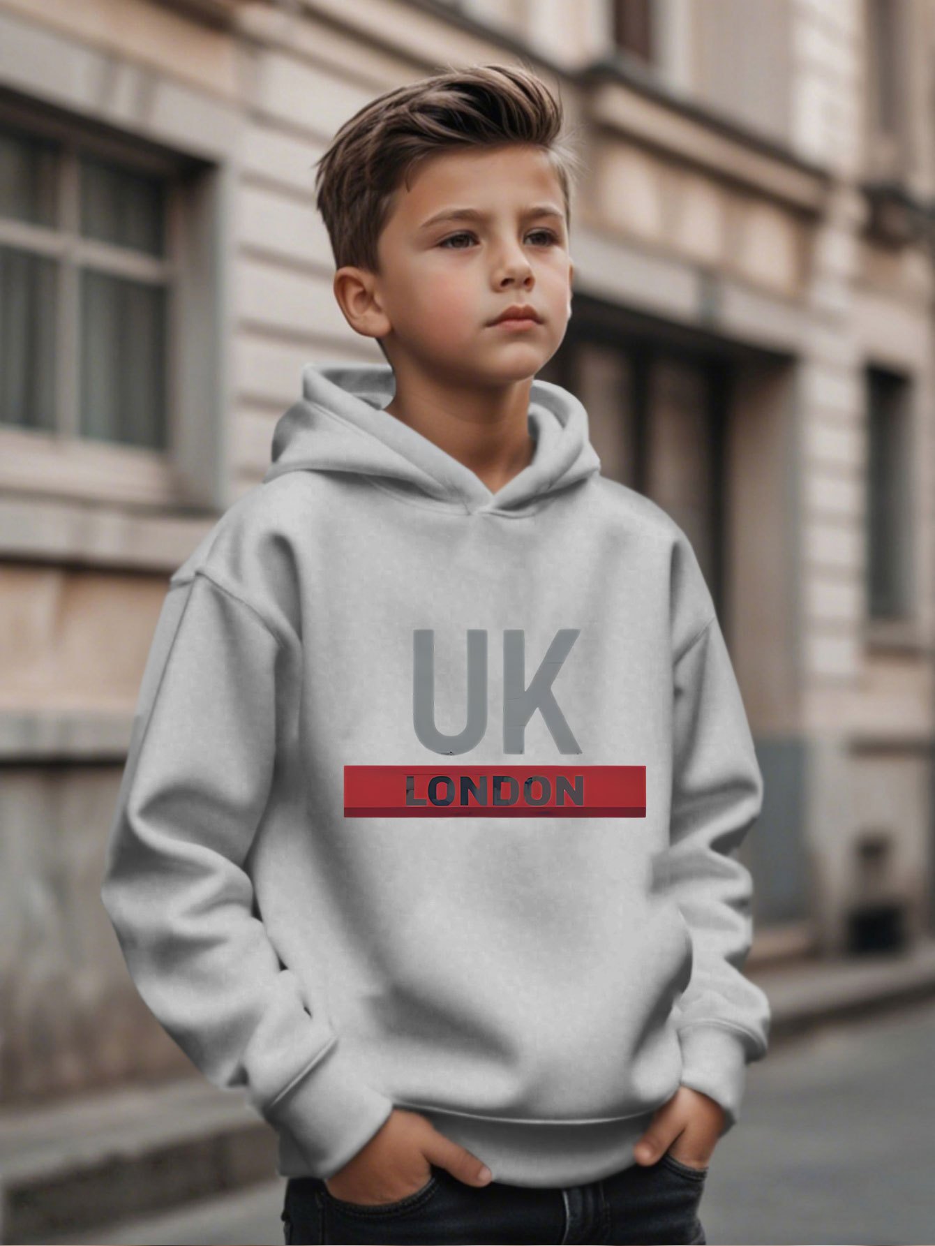 UK London Bedrukte Hoodie Jong - Street Fashion Uk recensie en prijs