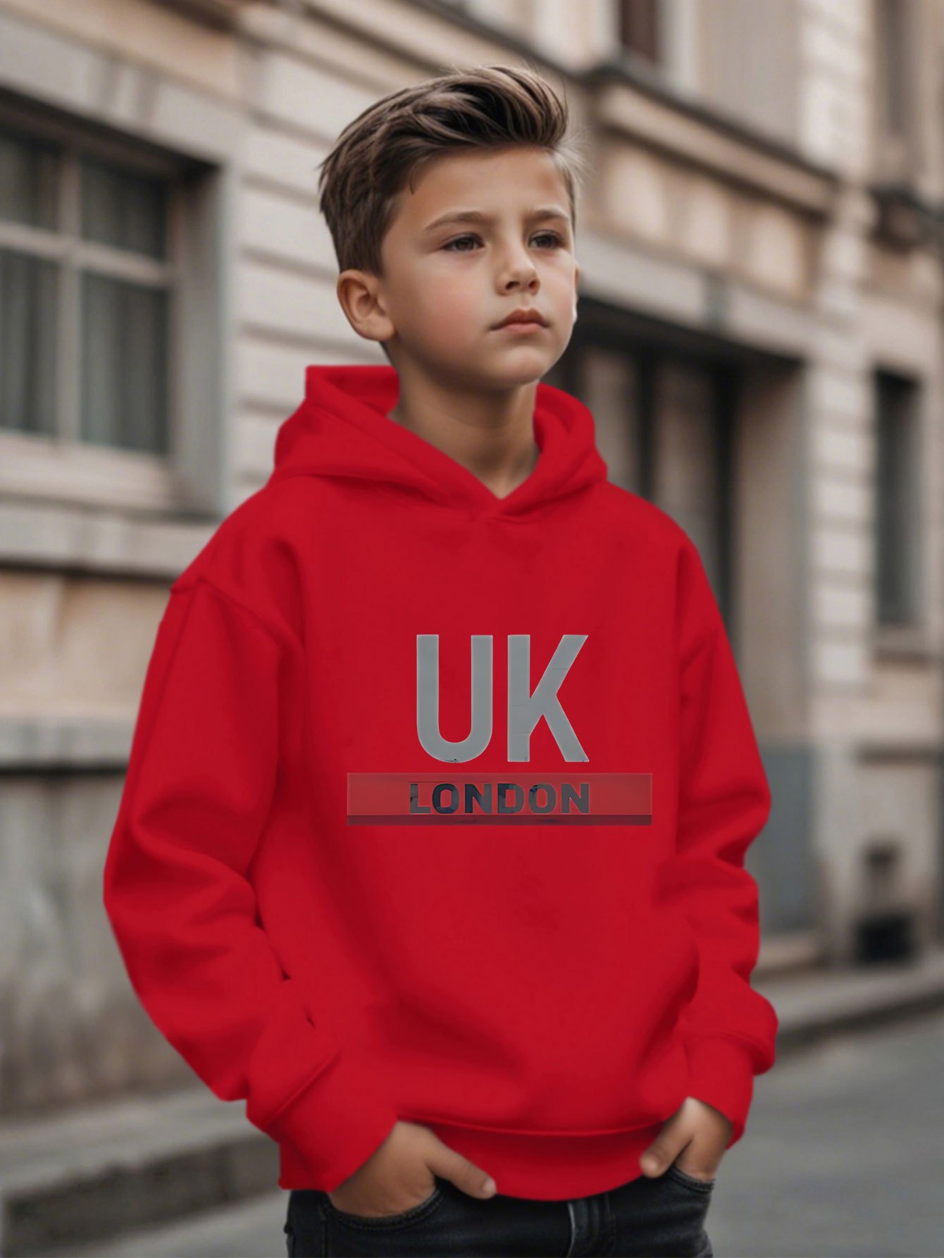 UK London Bedrukte Hoodie Jong - Street Fashion Uk recensie en prijs