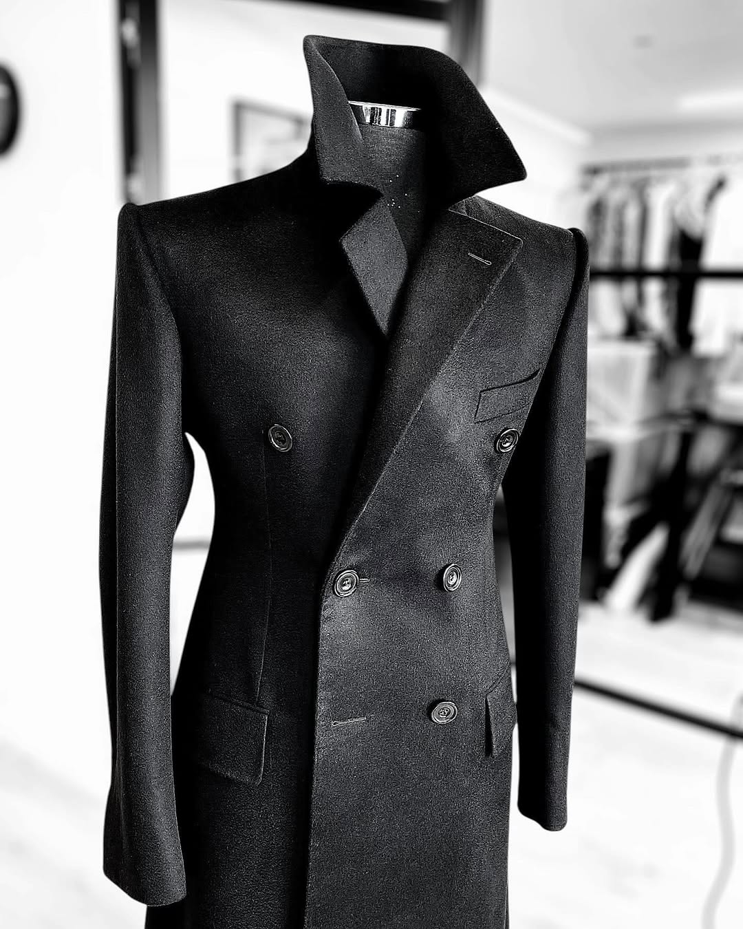 Mode wollen mix jas heren zwar - Street Fashion Shanghai recensie en prijs