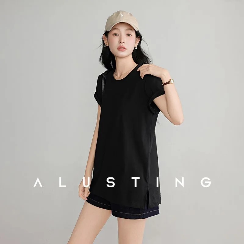 Zomer T-shirt voor dames, rond - Longline Tee Oversized recensie en prijs