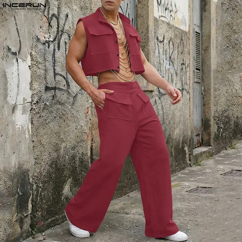 INCERUN Mannen Sets Solid Mouw - Street Fashion Male recensie en prijs