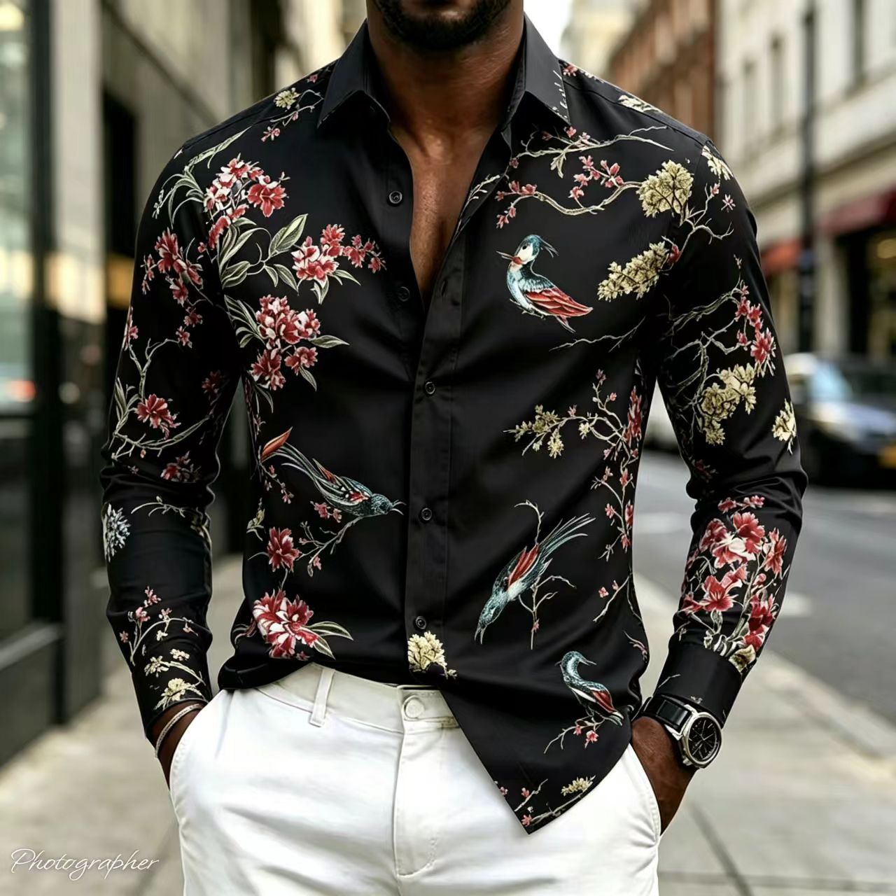 2026 Nieuw heren overhemd met  - Street Fashion Shanghai recensie en prijs