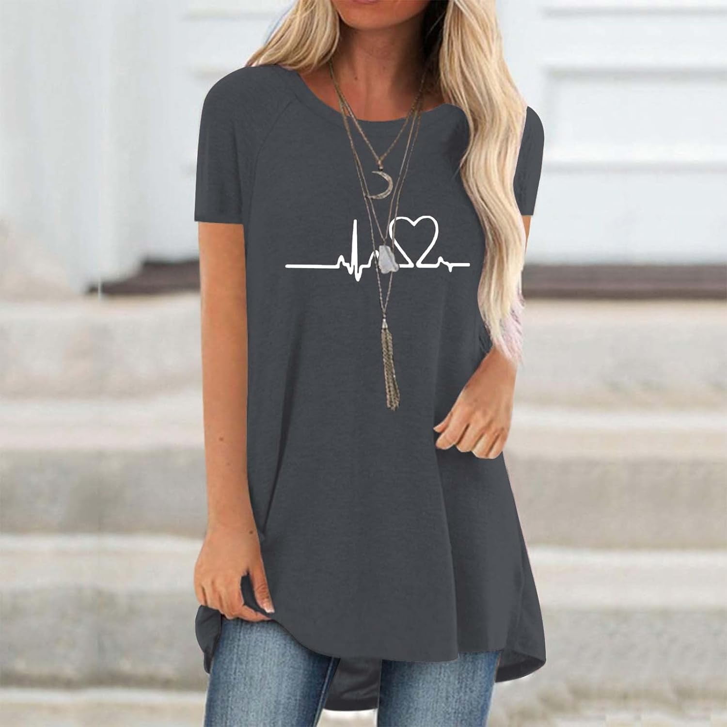 Line Love Graphics 3d Print T- - Longline Tee Oversized recensie en prijs
