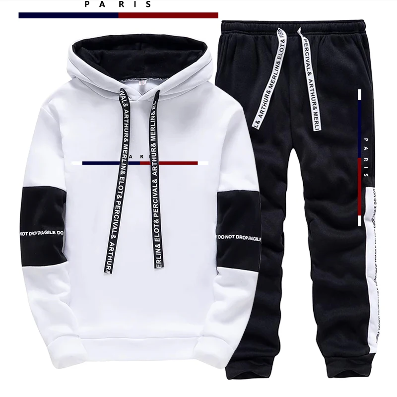 Parijse mode bedrukte herenset - Street Fashion Outfit recensie en prijs
